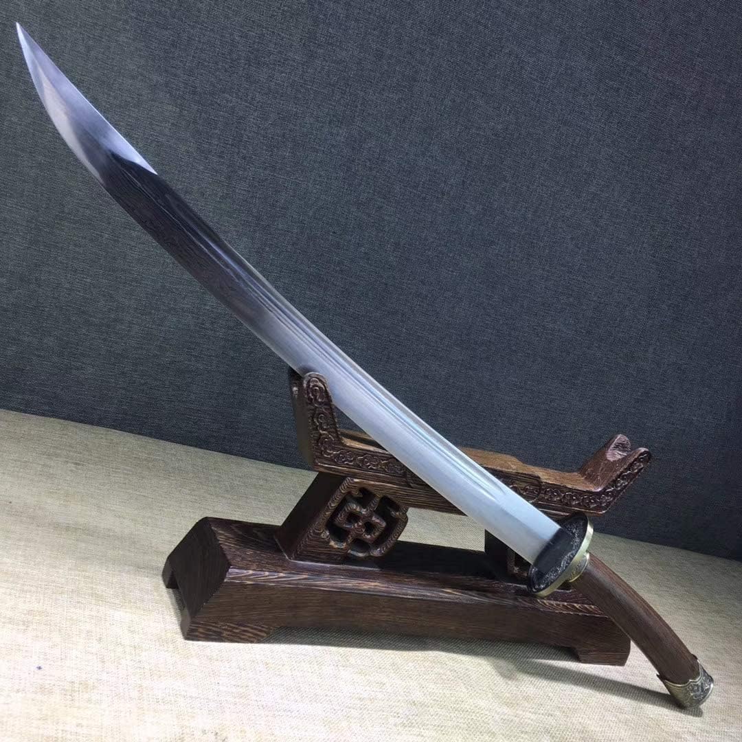 Chinese Sword,Broadsword,Qing dao(Damascus Steel Blade,Rosewood Scabbard) Length 29"