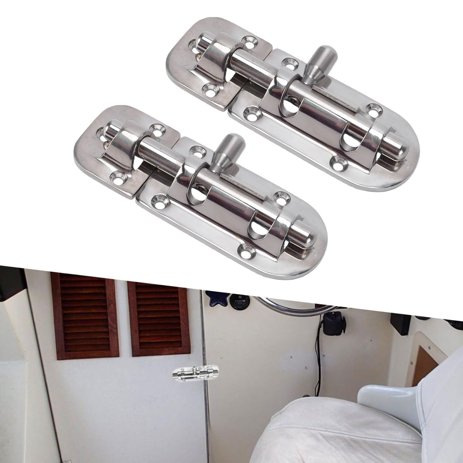 Verrou de porte Haofy 110x38mm en acier inoxydable 316 de qualité marine