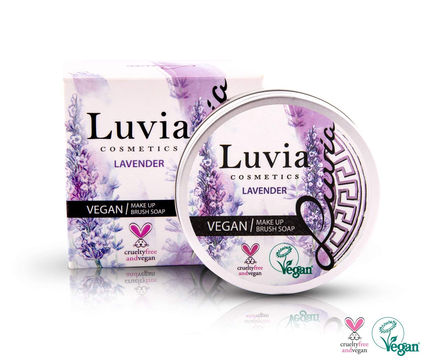 Luvia - Nettoyant pour pinceaux de maquillage - Savon pour pinceaux de maquillage - Savon mélangeur de beauté - 100 g - XXL - Nettoyant pour pinceaux de maquillage
