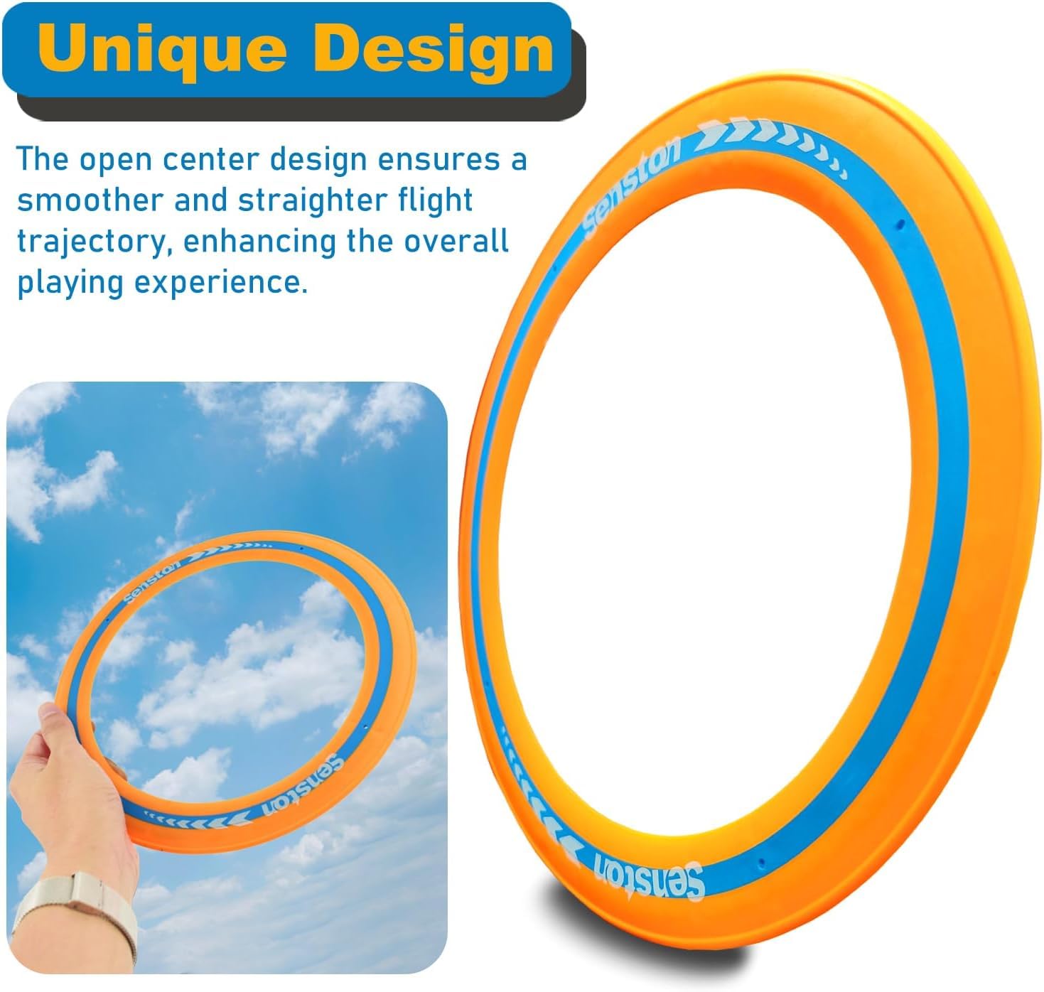 Senston Flying Ring 3x Facile da Prendere e Lanciare Flying Disc Pollici per Tutti i Giocatori