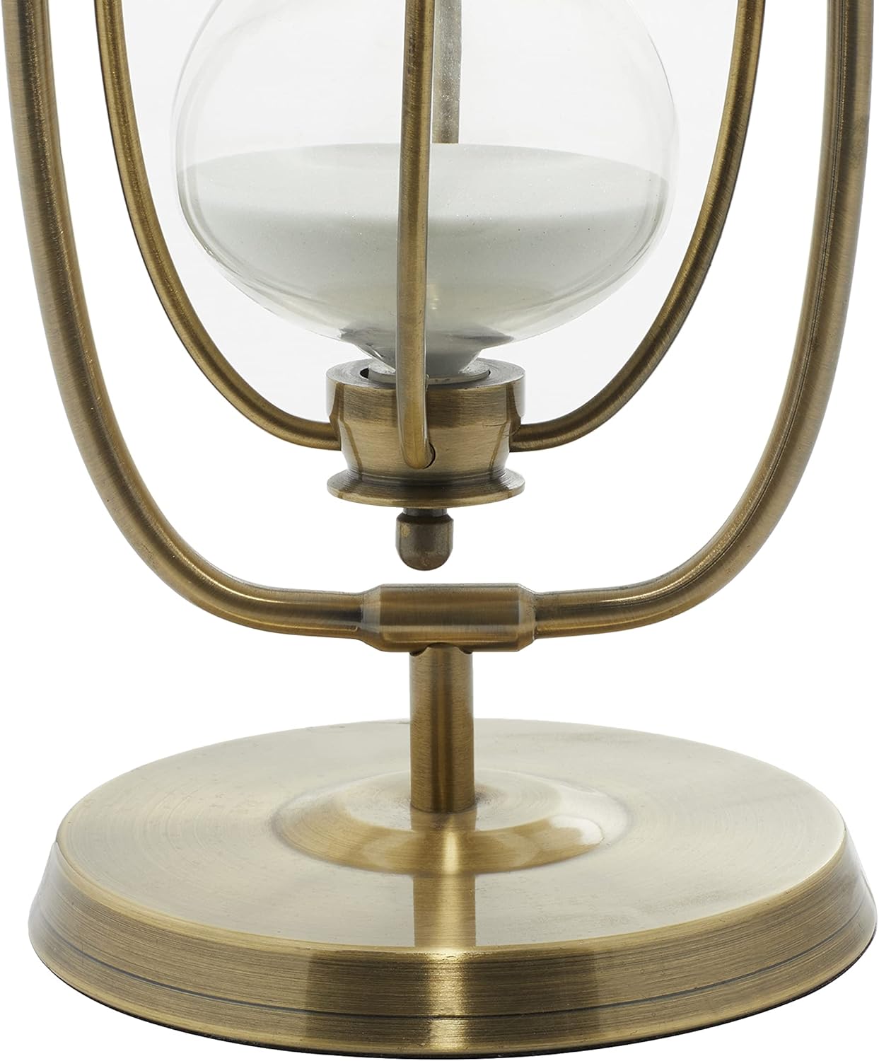 Deco 79 Glass Timer with Rotating Stand, 13" x 6" x 6", Brass