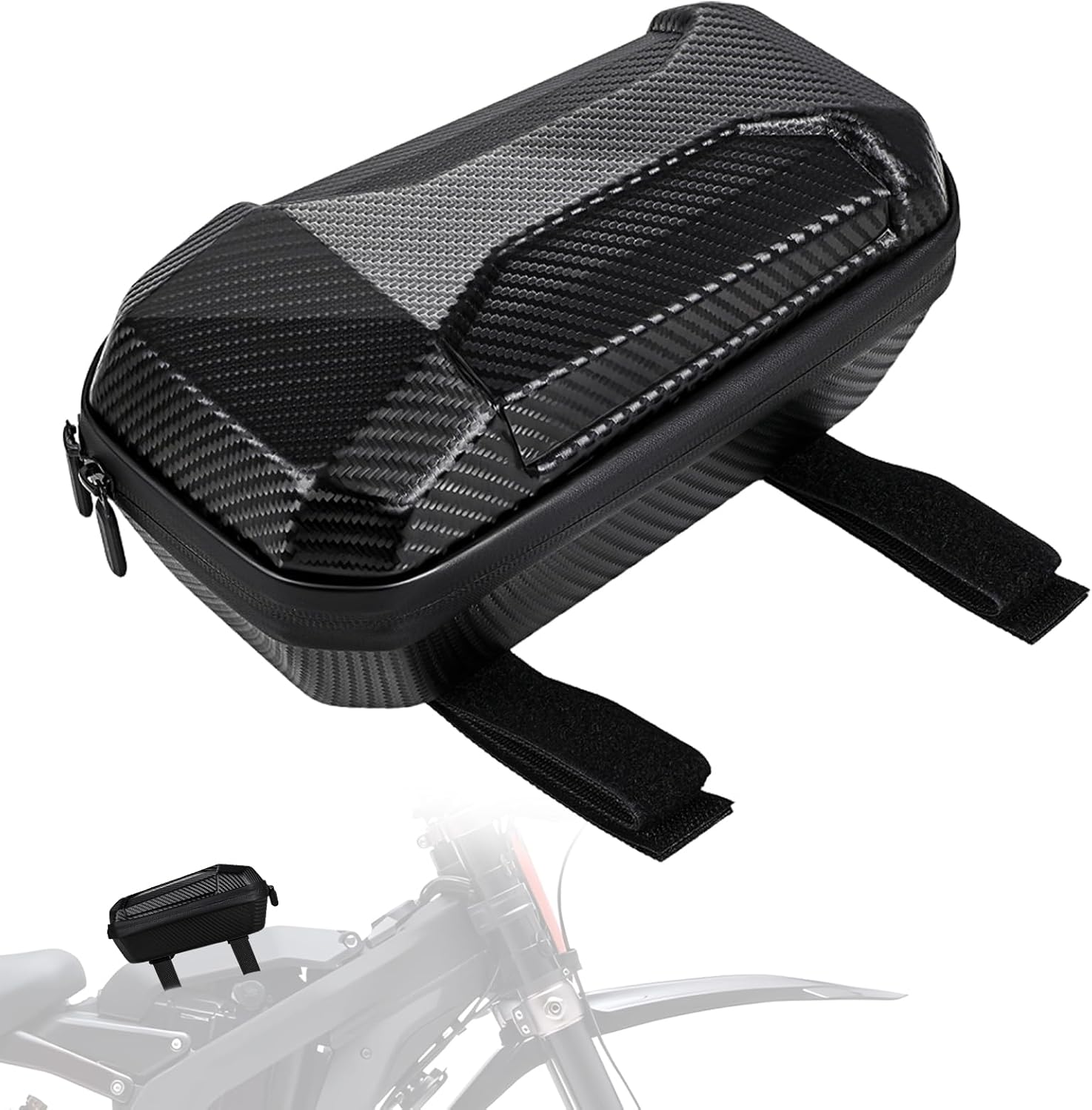 Front Battery Frame Bag for Surron LBX Tuttio Soleil 01 Yozma IN10 Eride Pro SS SR S, Electric Dirt Bike Bag for Rawrr Mantis Hyper Bee, for Phone ID Card Drinks Key Daily Necessities Storage