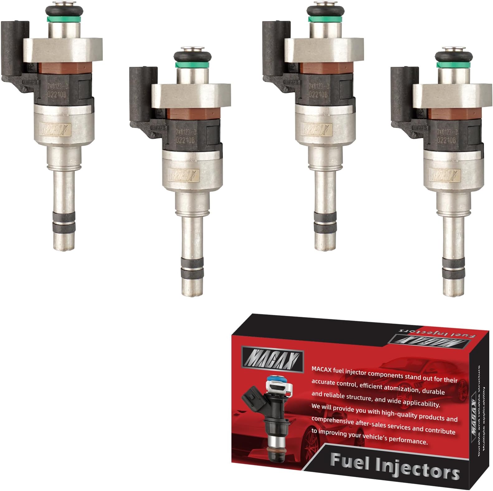 Set of 4 Fuel Injectors FJ1293 55577403 Replacement Compatible with Chevrolet Cruze 2016-2019 Equinox 2018-2020 Malibu 2016-2020 GMC Terrain 2018-2020 Buick Encore 2016-2019 - Replaces 800-2329N