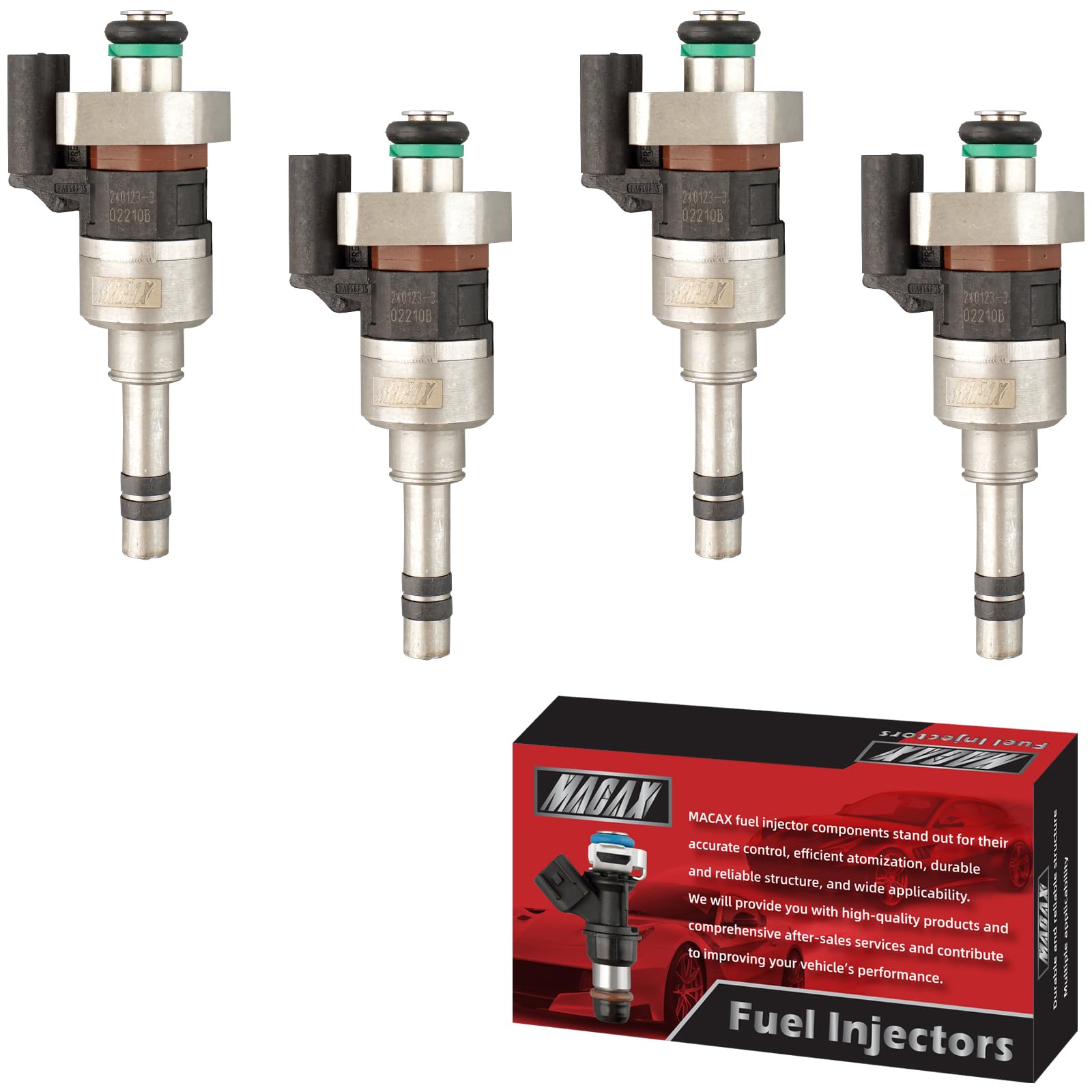 Set of 4 Fuel Injectors FJ1293 55577403 Replacement Compatible with Chevrolet Cruze 2016-2019 Equinox 2018-2020 Malibu 2016-2020 GMC Terrain 2018-2020 Buick Encore 2016-2019 - Replaces 800-2329N