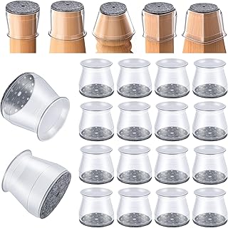16 Pcs Chair Leg Floor Protectors - Silicone Felt Pads, Scratch-Proof & Noise-Free, Easy Smooth Moving, Large Size (Fits Round Chair Legs: 1-5/16" to 2" Diameter)​