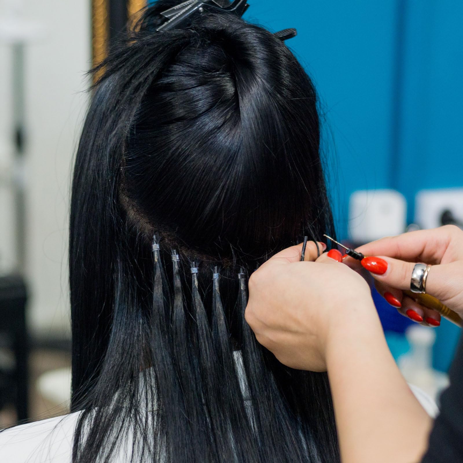 QUARKZMAN Pinze Per Estensioni Di Capelli A Fusione A Legame Piatto Da 5.7" Strumento Per Aprire E Rimuovere Estensioni Di Capelli Pre-Bondate Per Micro Anelli E Perline