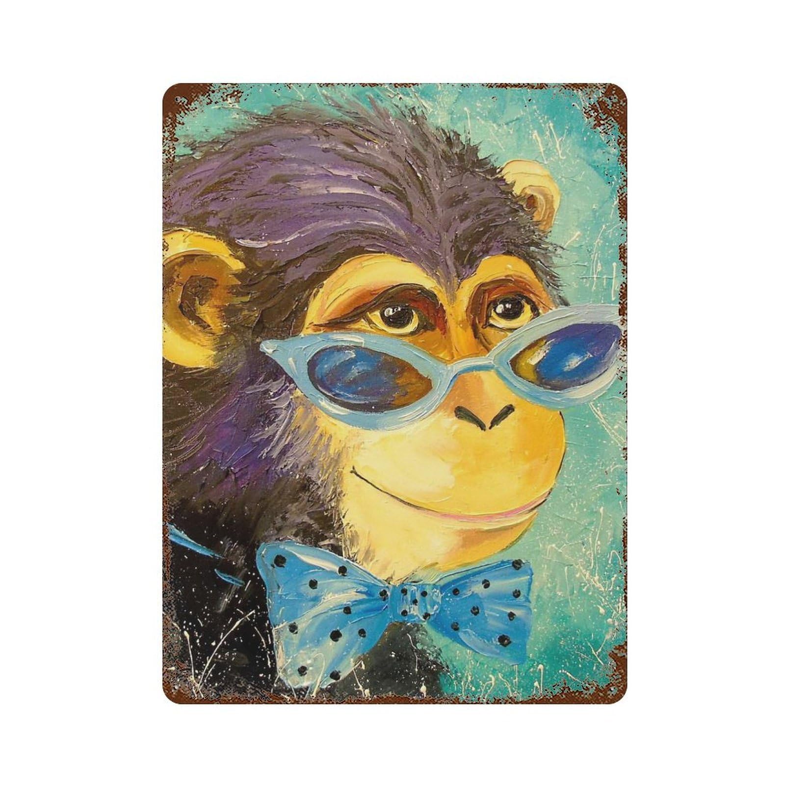 Gentleman Weathered Tin Sign 15.7"x11.8", Novelty Wall Decor for Garage, Pub Or Kitchen