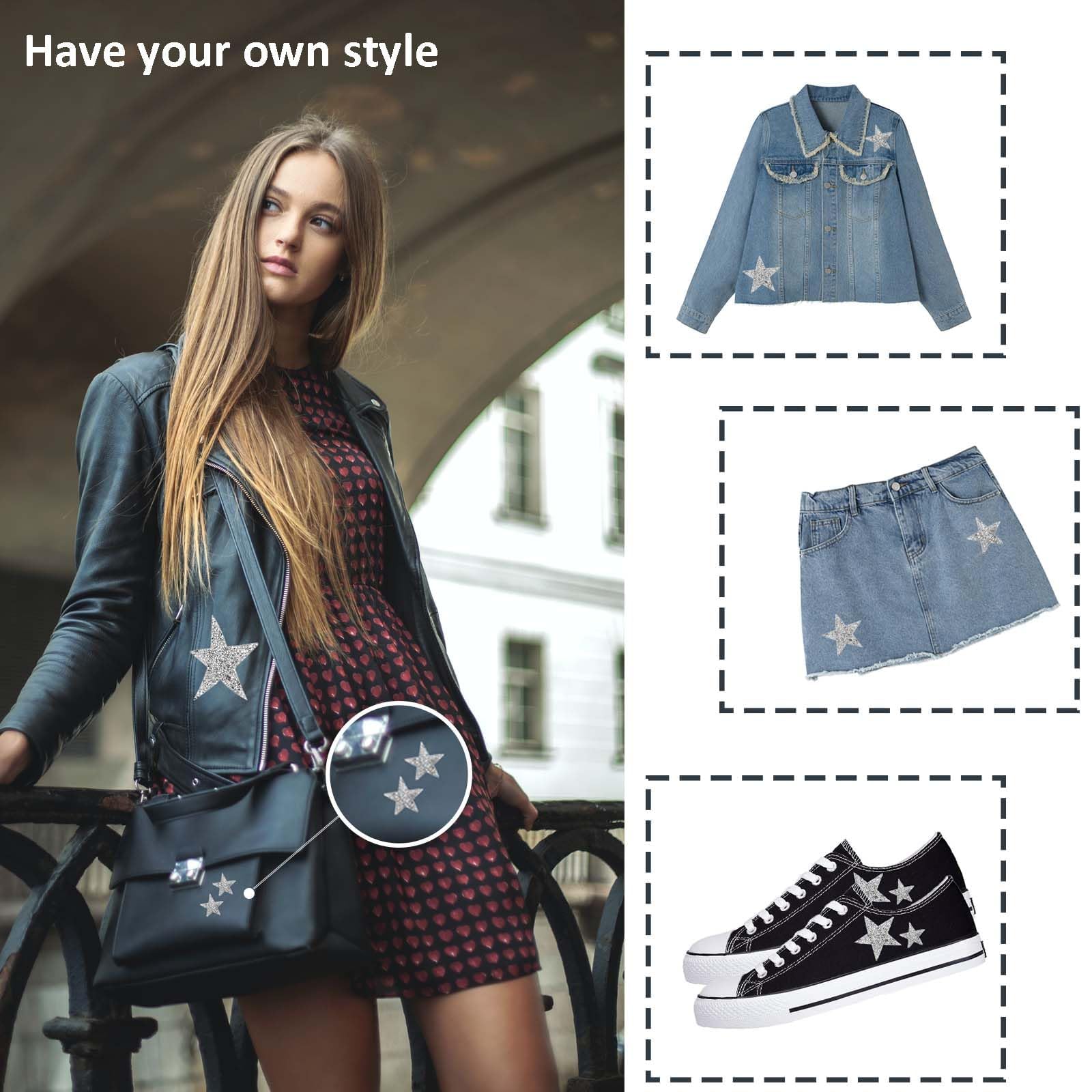 1 Pezzo Di Strass Di Cristallo Argento Scava Fuori Stella Termoadesiva Su Toppe Applique Per Borsa Per Abbigliamento Adesivo Adesivo Per Vesti