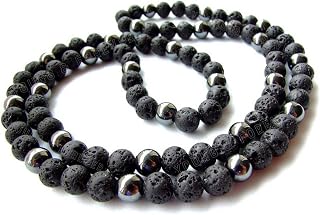 Young & Forever Gift D'vine Spiritual Natural Semi Precious Stone Jewellery Necklace Hematite Lava Rock Lapis Lazuli Reiki... Price In India