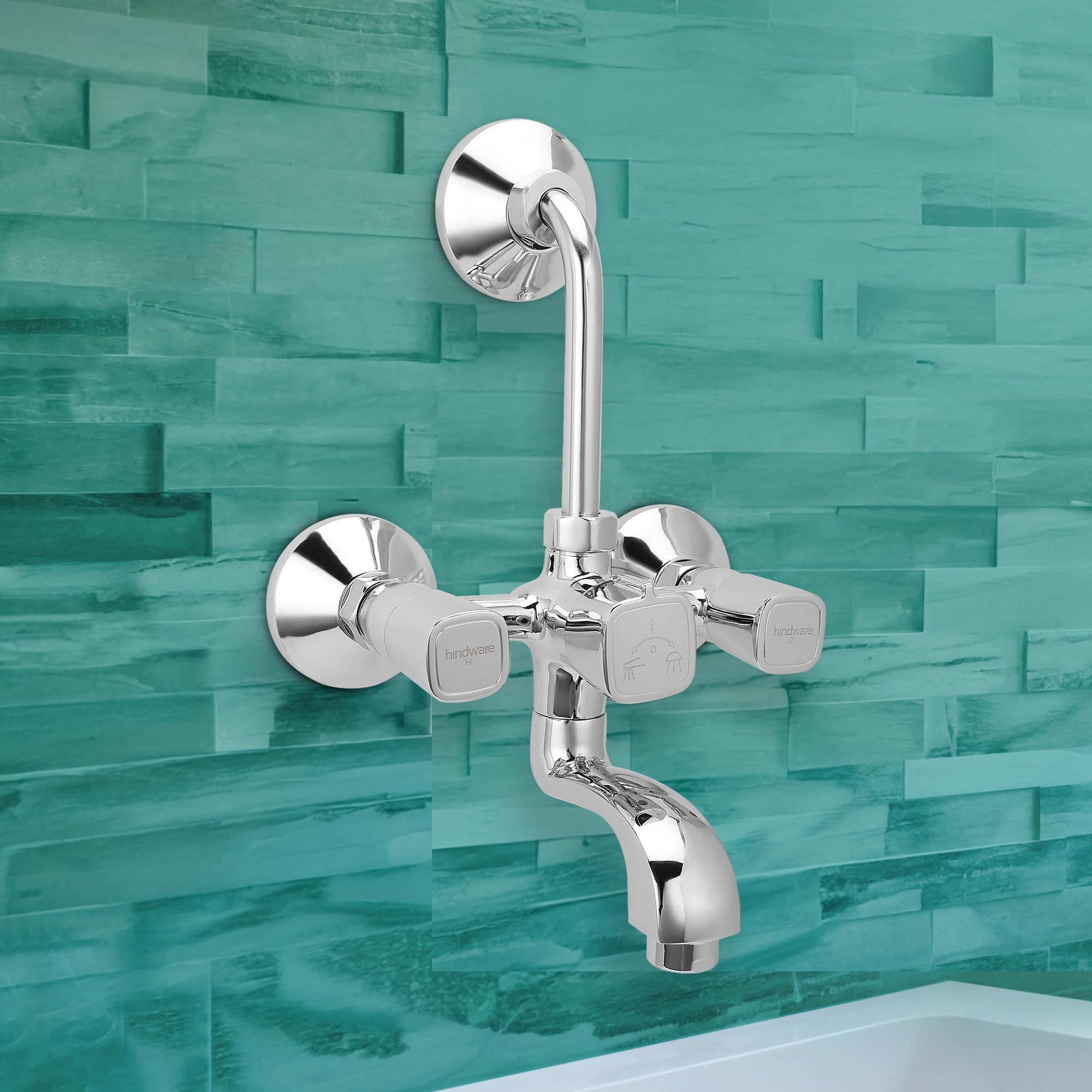 Hindware F740020CP Dove Hot and Cold Wall Mixer with Overhead Shower Provision, Brass with Chrome Finish (B0BCQTZ86N) Amazon Price History, Amazon Price Tracker