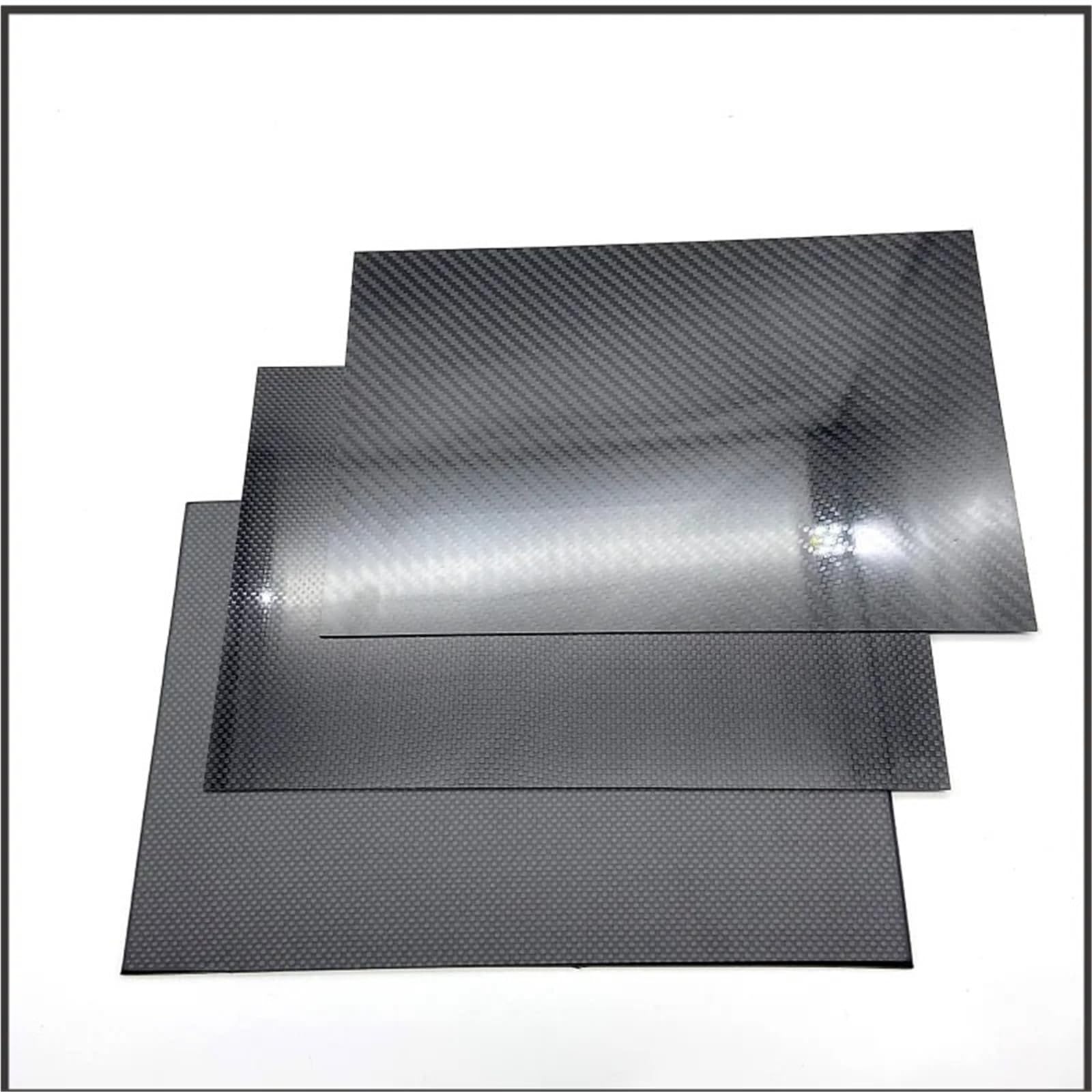 1Pcs 3K High Hardness Carbon Fiber Sheet 250x200mm Pure Carbon Panel Anti-UV 0.5mm-5mm Thick Carbon Fiber Model Material 3k Carbon Fiber(2.0mm Matte Twill)