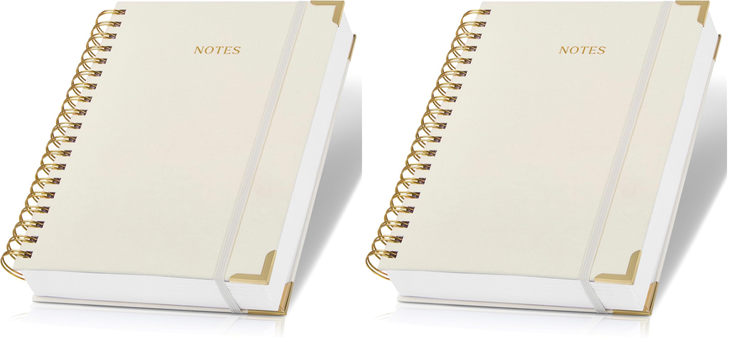 Aesthetic Thick Spiral Notebook Journal For Women in B5 Format - Modern Linen Hardcover College Ruled Note Book With 300 Lined Pages - Perfect For Writing And Staying Organized at Work or School