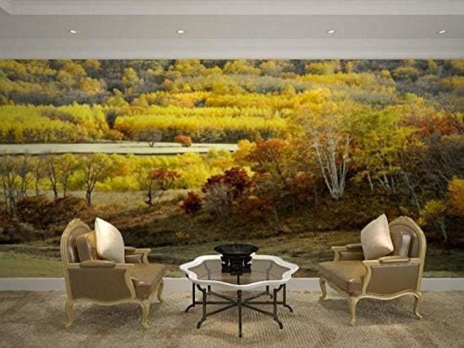 XLMING Jin Jin Qiuca Fotografía De Paisajes Naturales 3D Papel Pintado Sala De Estar Sofá Dormitorio Comedor Decoración Del Hogar Pared-350cm×256cm