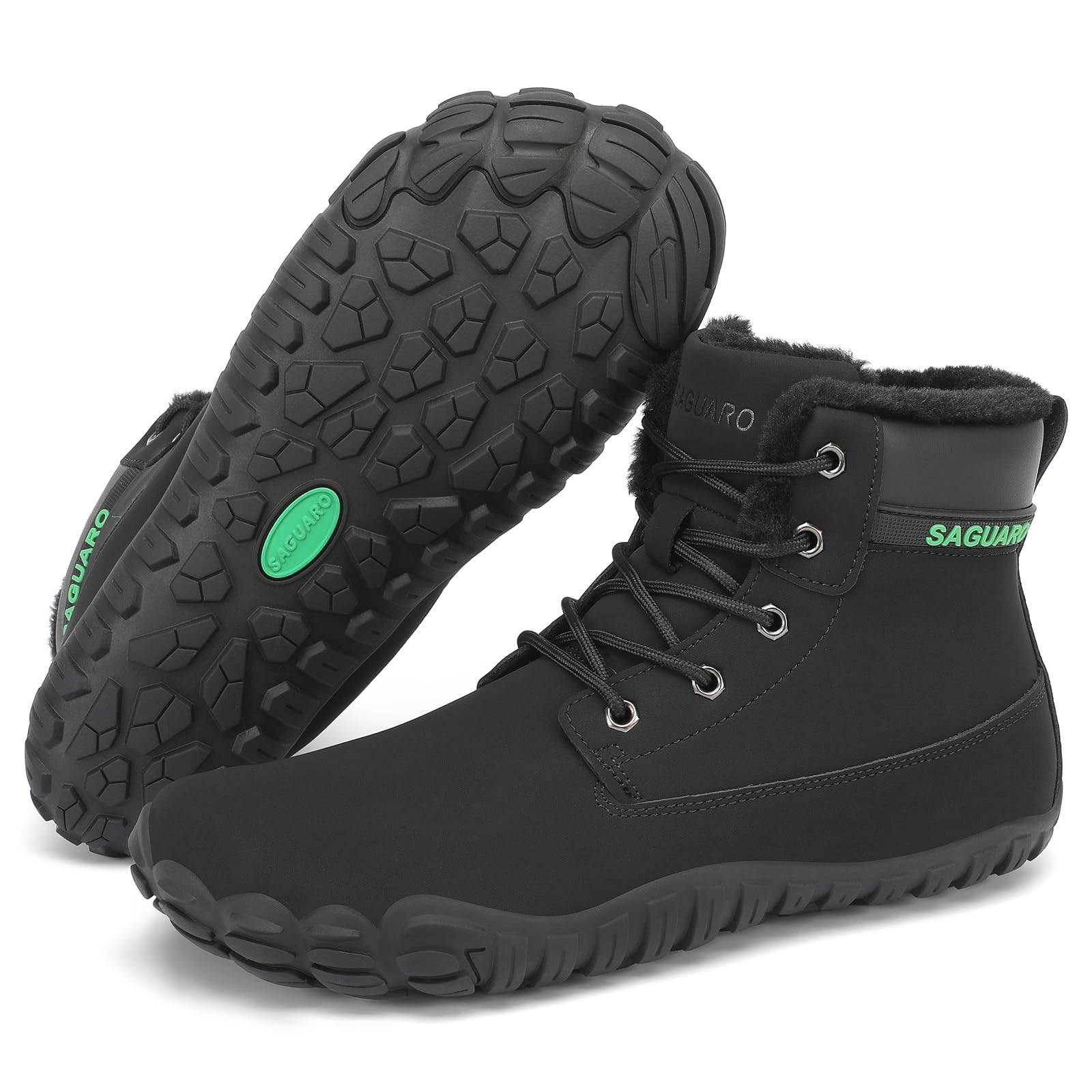 SAGUARO Zapatillas Barefoot Invierno Hombre Botas de Nieve Lígeras Impermeables con Forradas Caliente, Gr.36-48