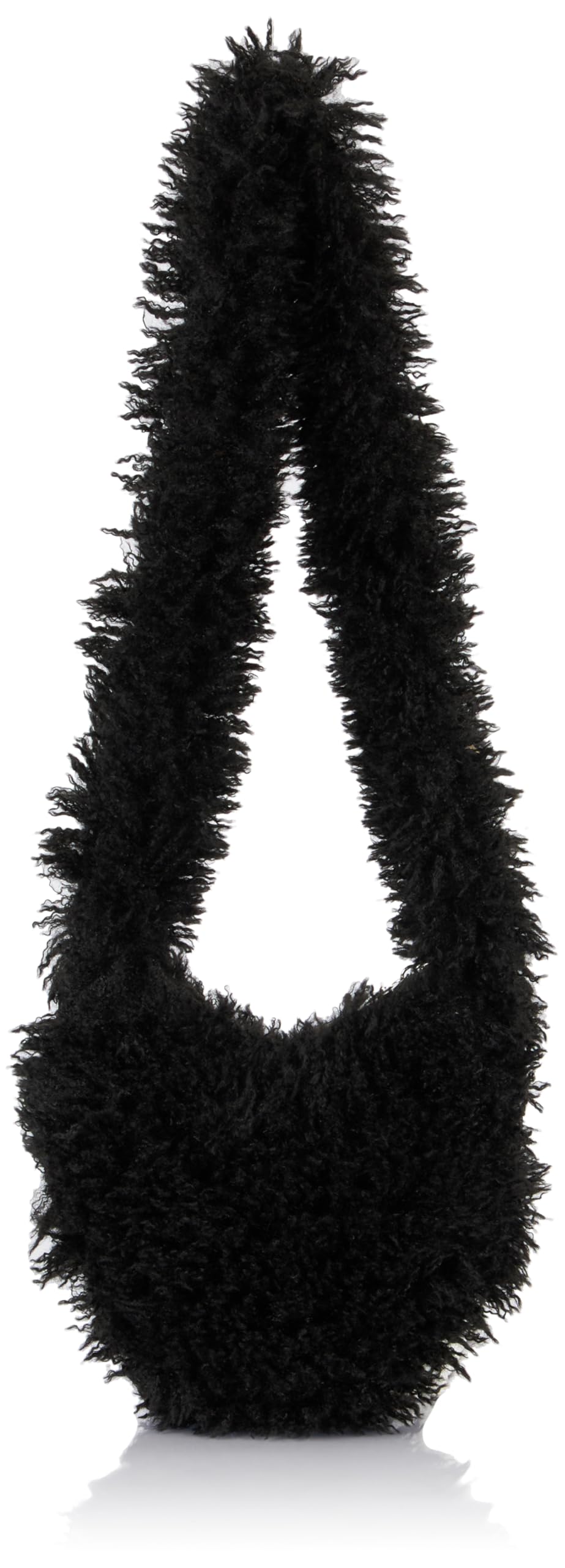 LIBBI Bolso con Piel de Peluche, Hombro de Mujeres, Negro, Einheitsgröße