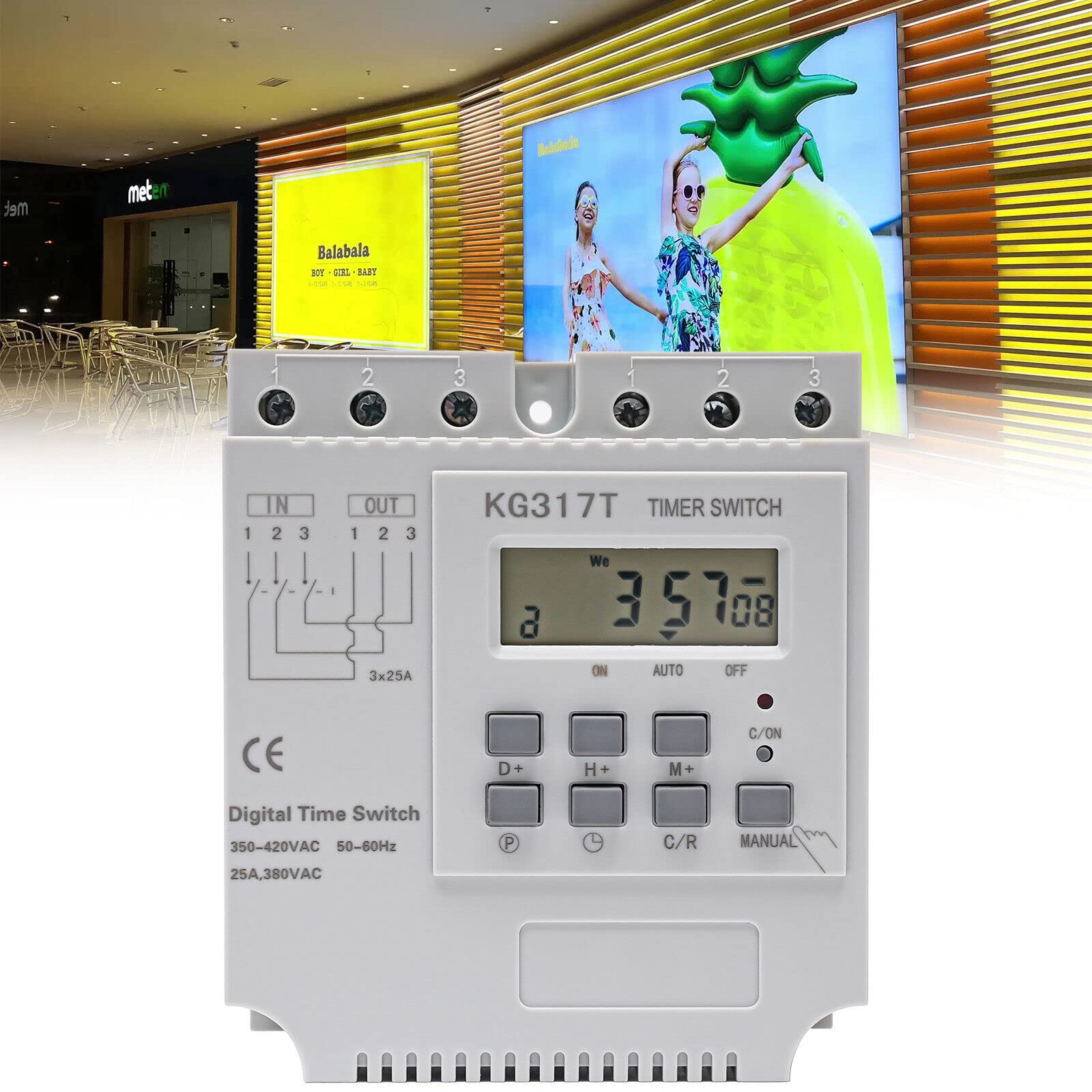 380 V, 3 fasi, programmabile, timer programmabile, 25 A, timer programmabile, timer programmabile