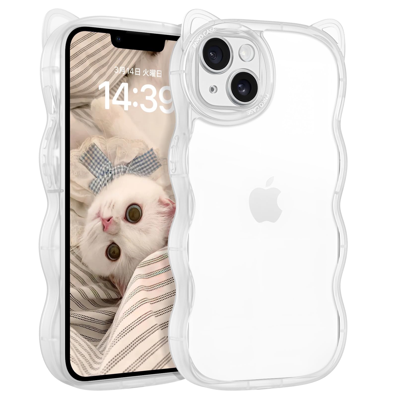 Amazon.co.jp: BENTOBEN iPhone 13 ケース クリア 猫耳 うねうね