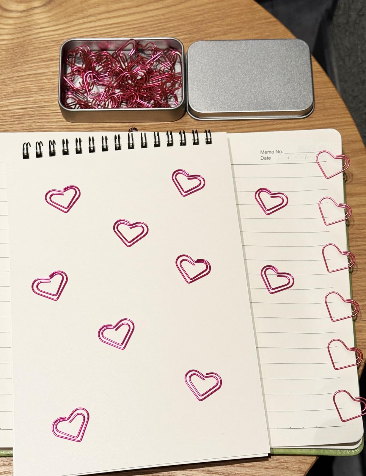 Herz-Büroklammern, niedliche Liebesherz-Lesezeichen-Clips, rosa Büroklammern, Schulbedarf, Geschenke, Rosa