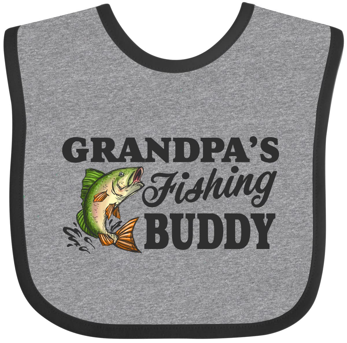 inktastic Grandpa's Fishing Buddy Baby Bib