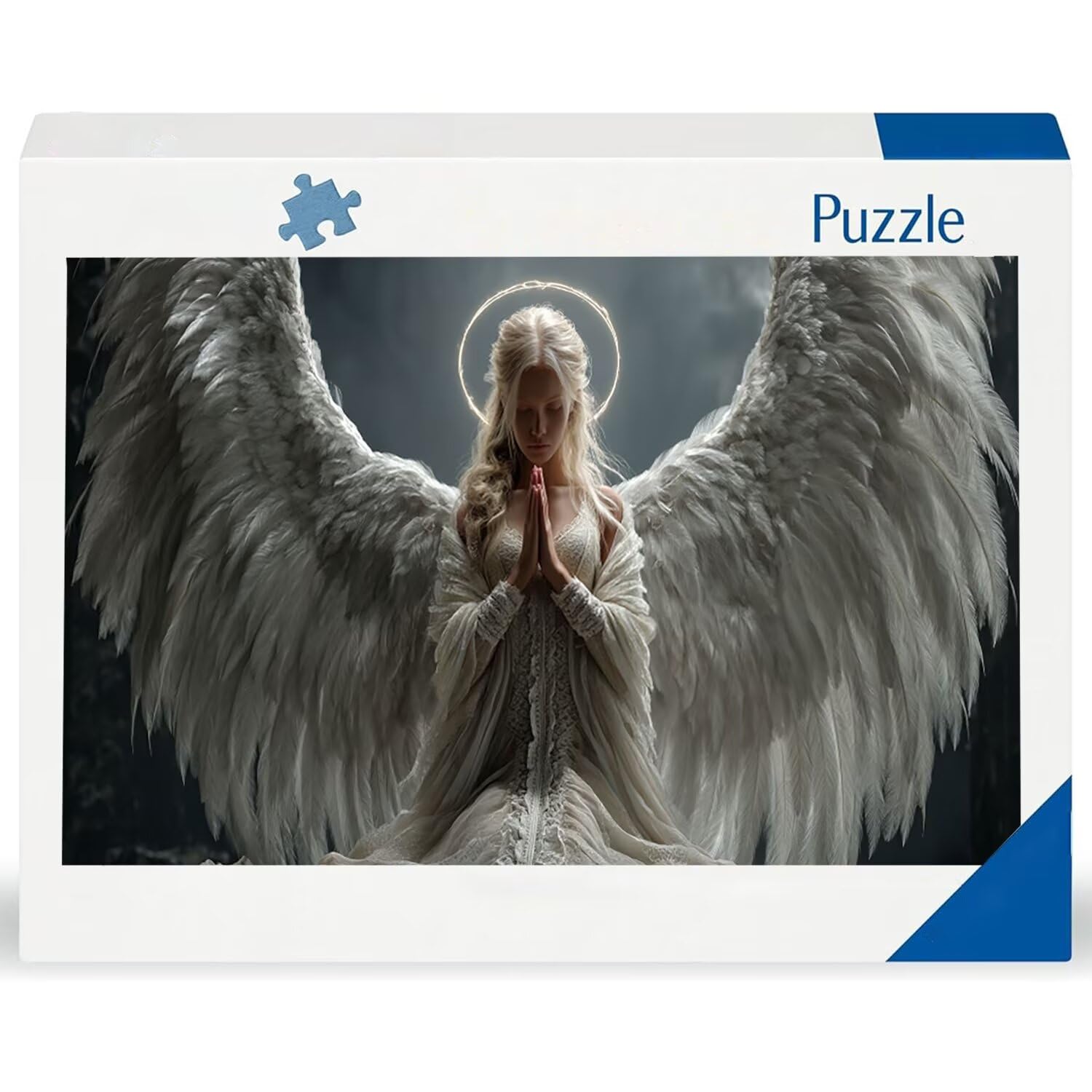 Drewniane puzzle dla dorosłych 1100 sztuk | Piękny anioł | Zabawki edukacyjne | Puzzle dla dorosłych i dekoracje rodzinne | Rozmiar 87 x 42 cm | Prezent dla dorosłych | Prezenty świąteczne x-701
