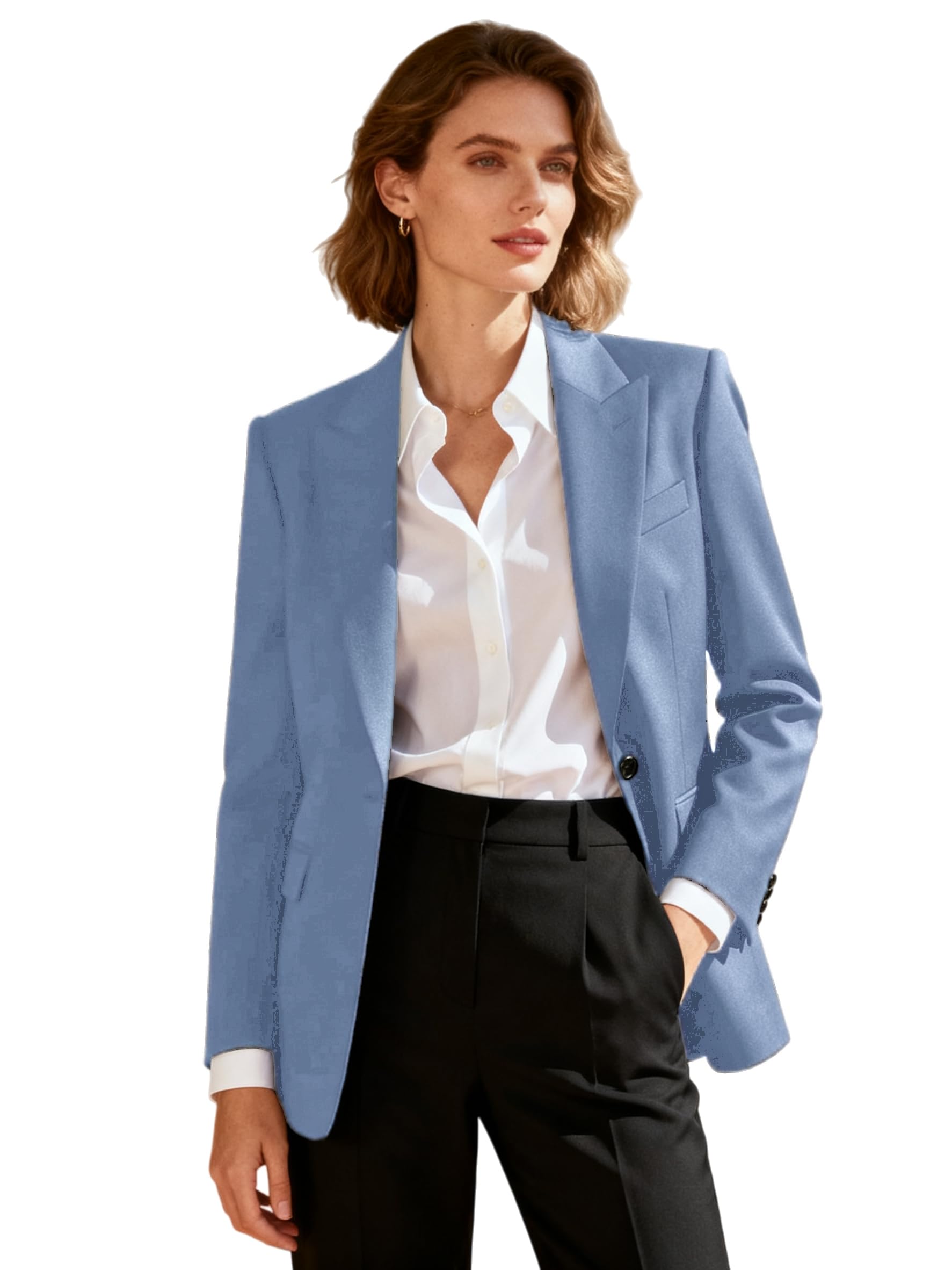 Fall Blazer for Women Casual Open Front Work Office Suit Jackets Trendy Outfits Work