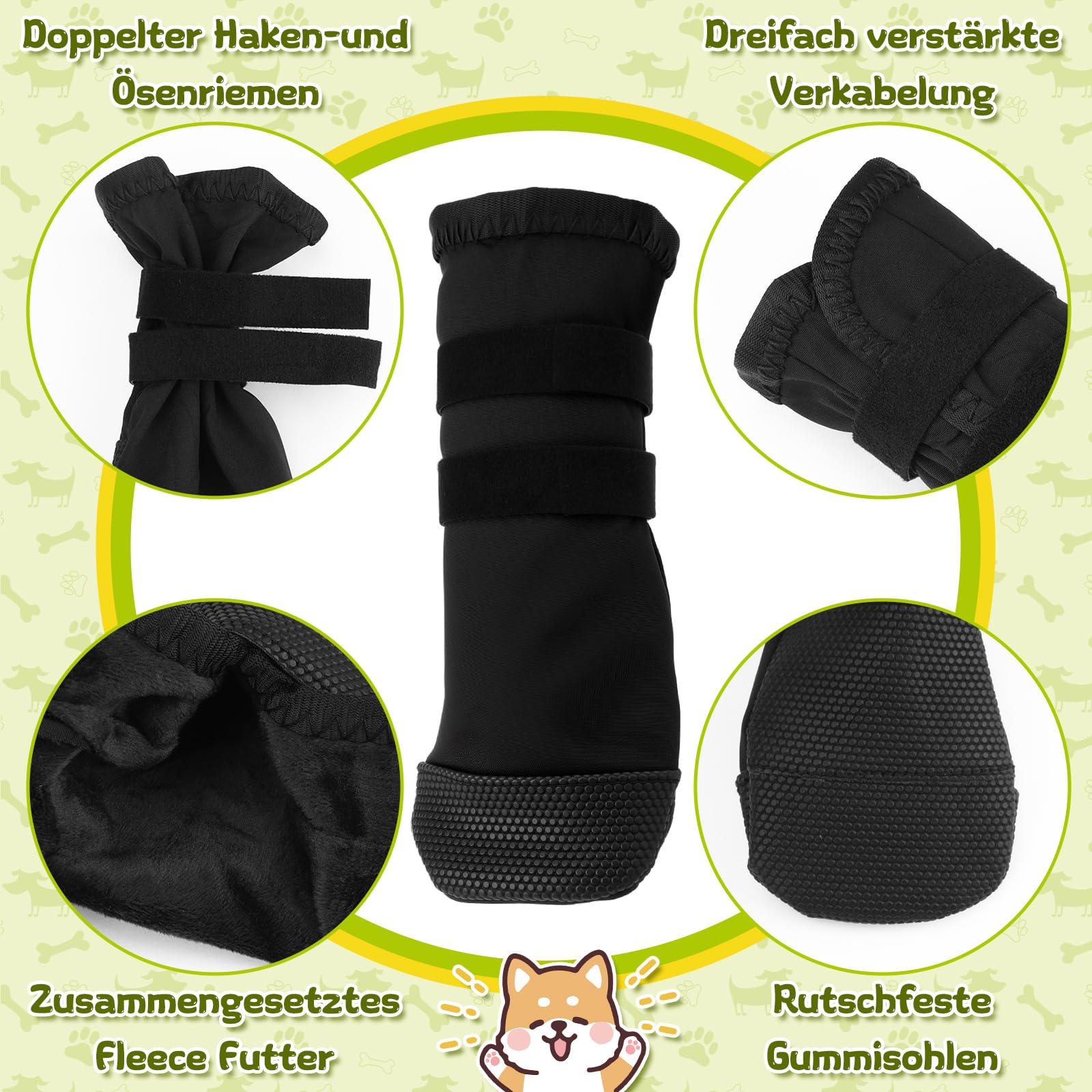 2 pary butów do odzyskiwania łap, dla psów, oddychające, miękkie, zapobiegają lizaniu, buty dla psa do rekreacji, ochrona przed ranami (L)