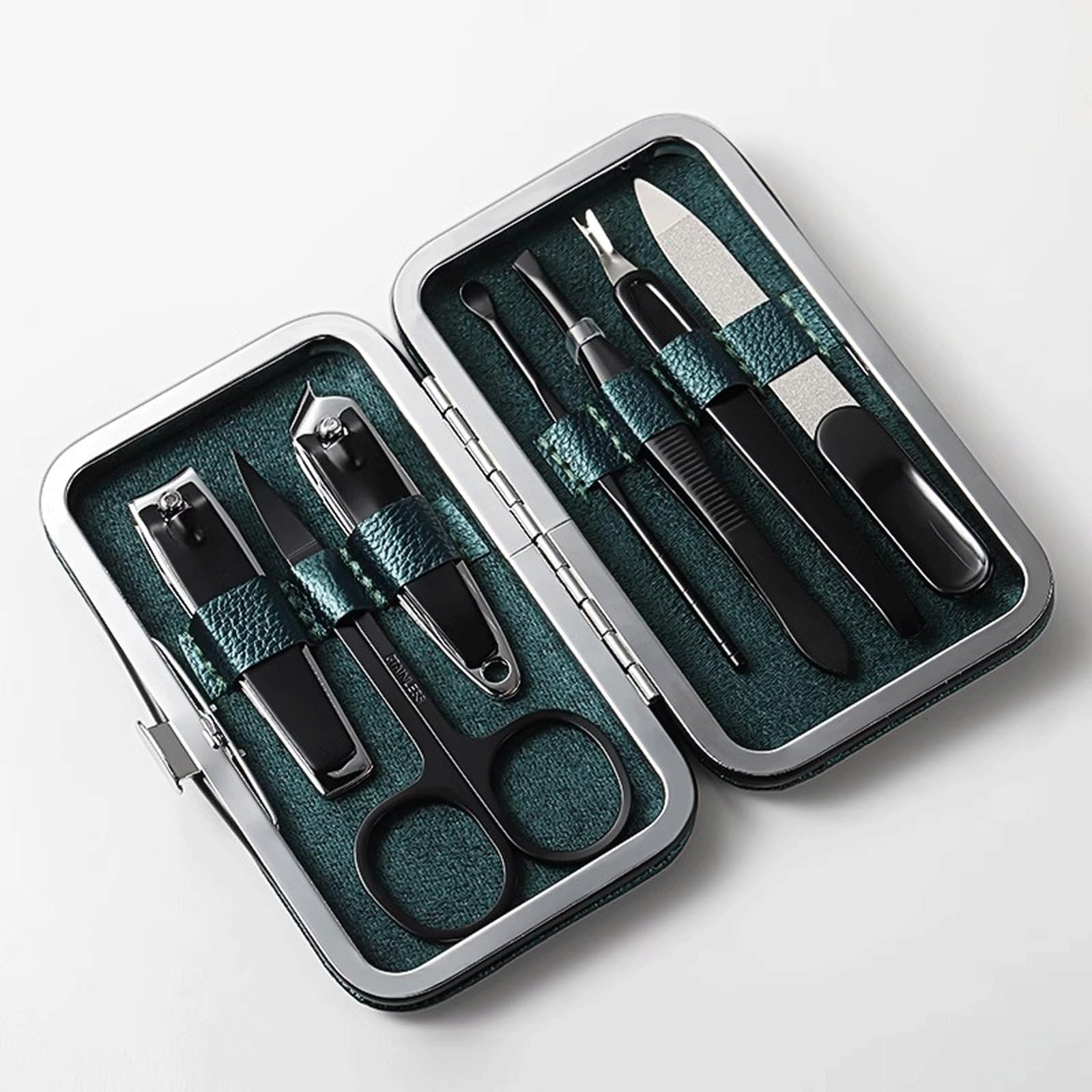 Set di tagliaunghie con cucchiaio for orecchie(Green)