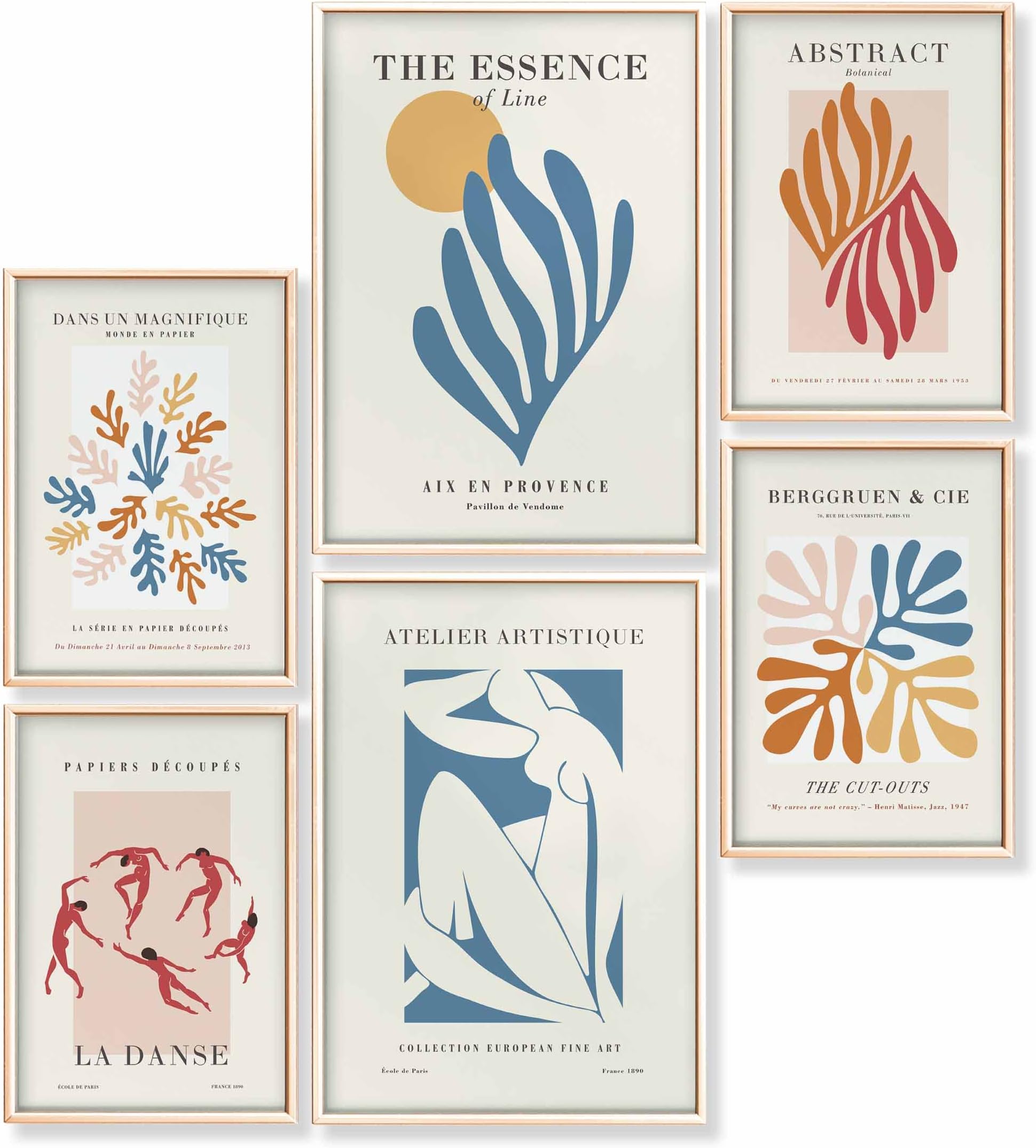 Mxsnow 5-teilige Leinwandbilder - Anime Wandbilder Set 20x35cm Bis 20x55cm Mit Rahmen