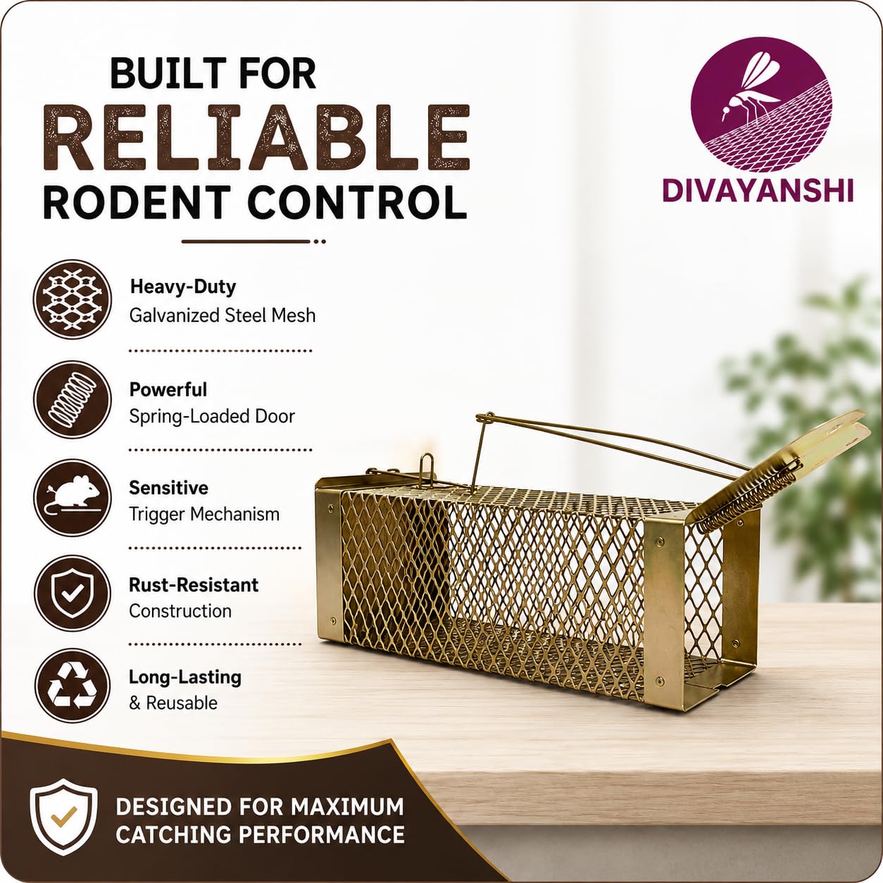 Divayanshi Rat Trap - Humane Rodent Catcher -6