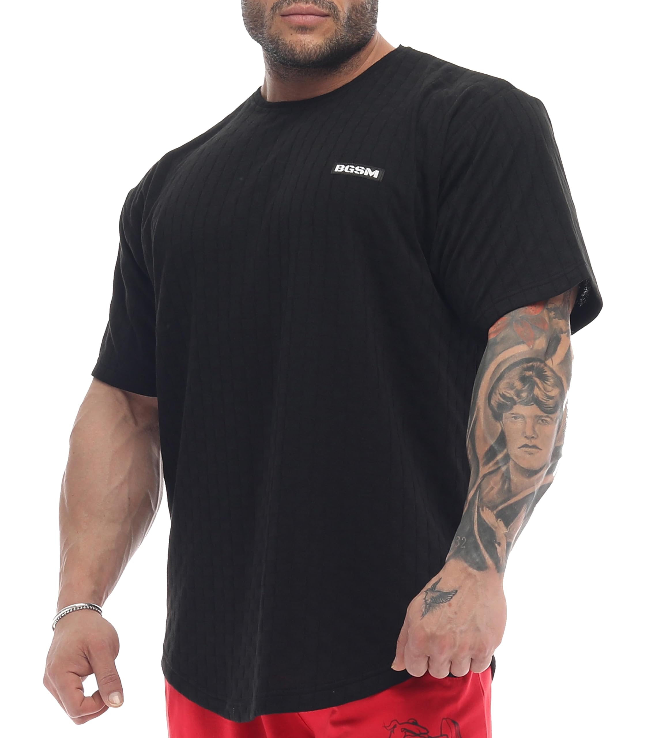 T-shirt pour homme Oversize Gym Fitness Musculation Gym Fitness Bodybuilding Haut de style de vie élastique et léger