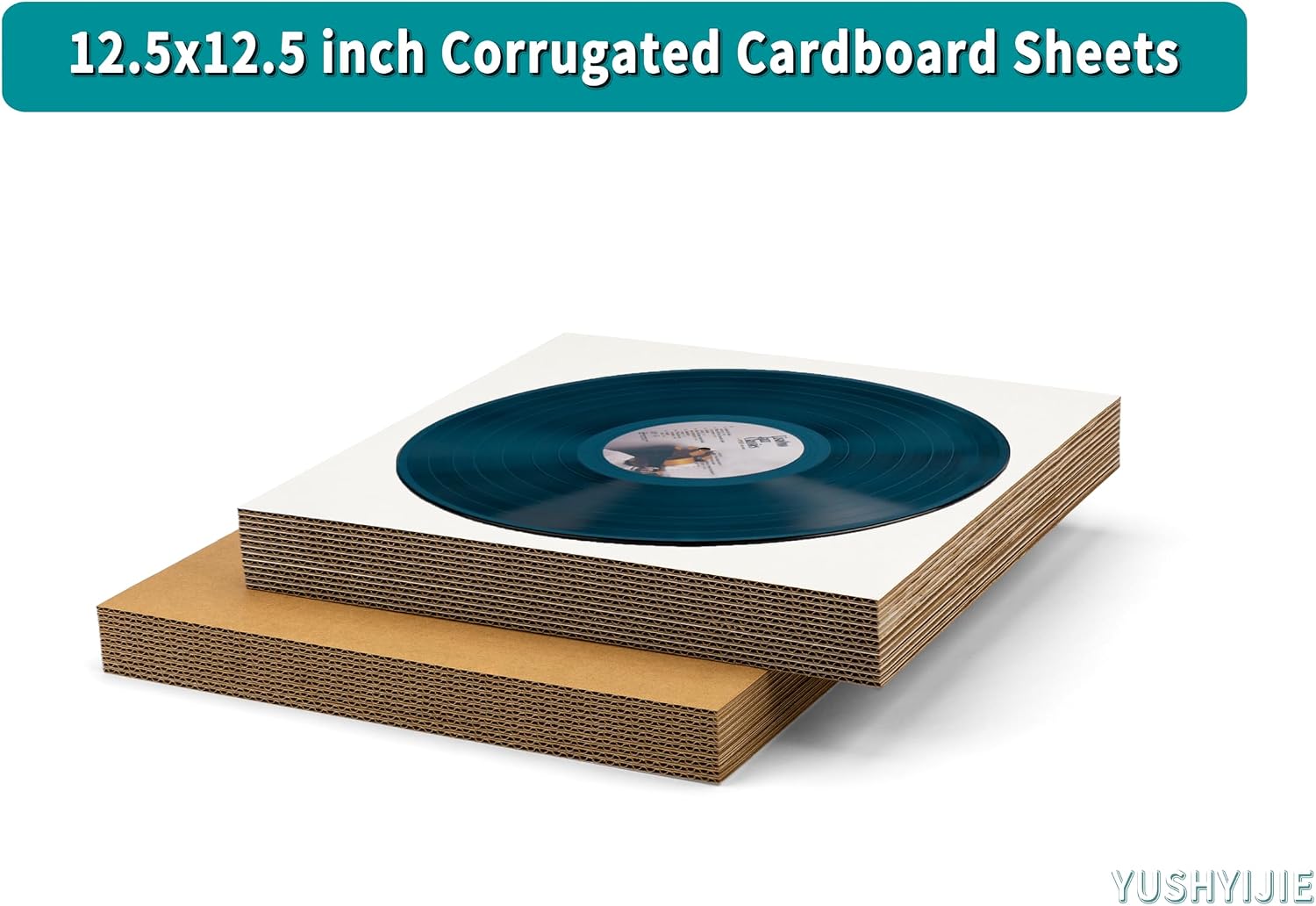 Corrugated Cardboard Sheet, LP Insert Pad, 12.5x12.5 inch, 25-PCS