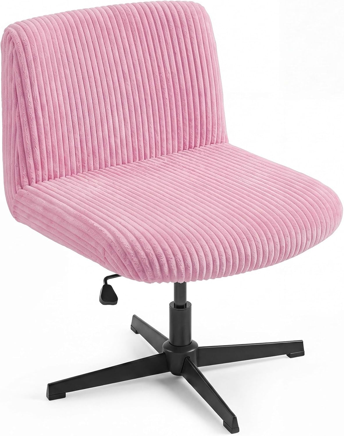 Chumia Elastic Criss Cross Chair Cover Office Mid Back, Pink, Faux Fur