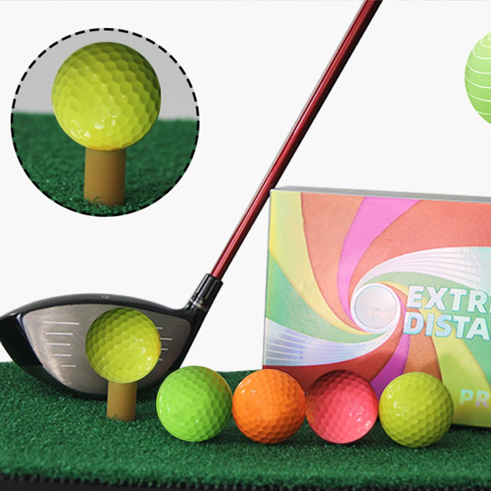 Generisch Golf-Übungsbälle,Golfbälle für den Garten | Übungsgerät für Golfberufe 12X,Golf-Doppeldeckball, professionelle Golfbälle, vielseitig einsetzbar, Golfberufe für drinnen oder draußen