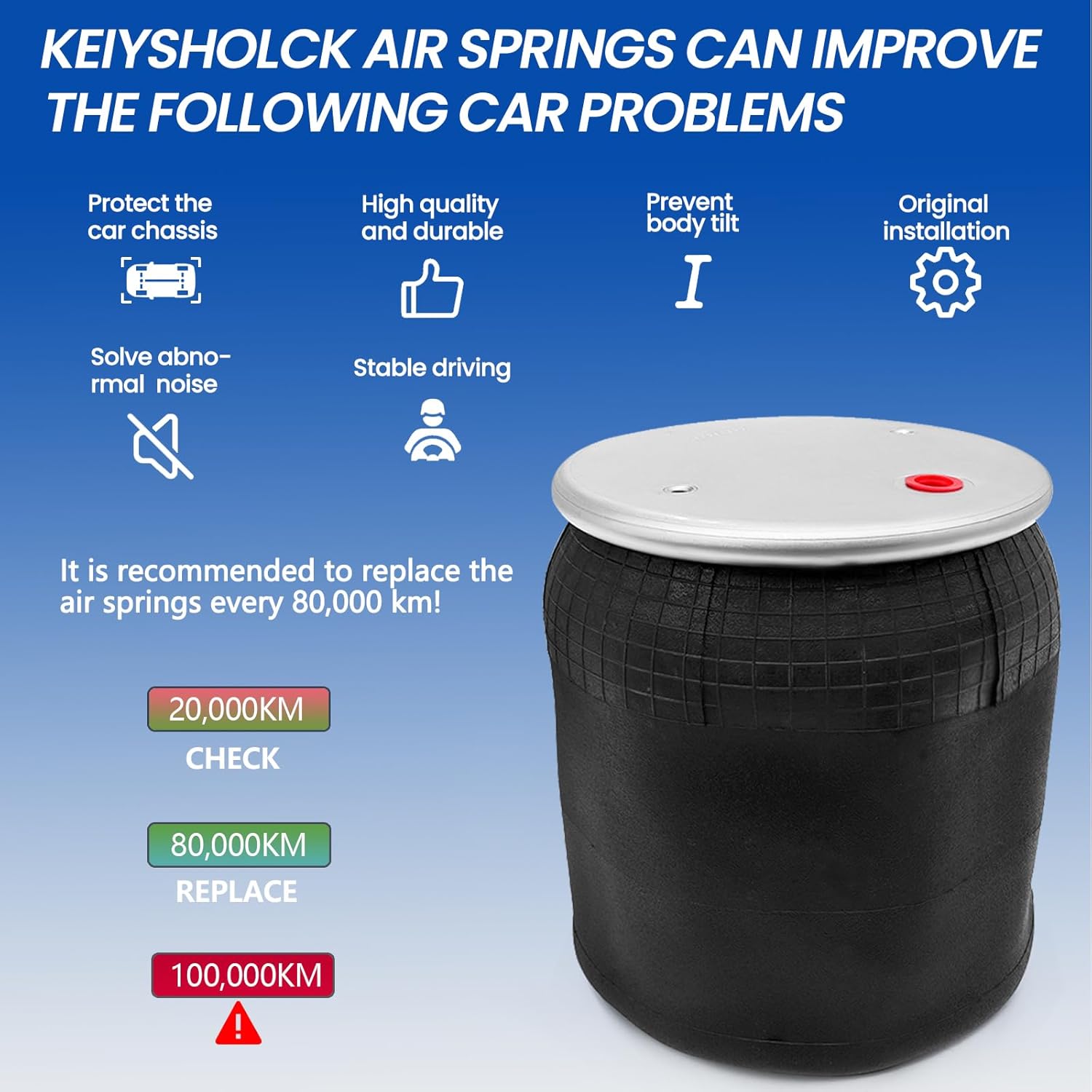 Air Spring Bag Compatible with Freightliner Trucks OEM Number Replace Firestone W01-358-8864 1T15M-9, Peterbilt C81-1013 03-08716