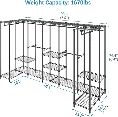 Miniatura 5 de VIPEK U70 - Perchero de ropa extra grande, portátil, independiente, para dormitorio, almacenamiento, armario, organizador de armario, organizador de