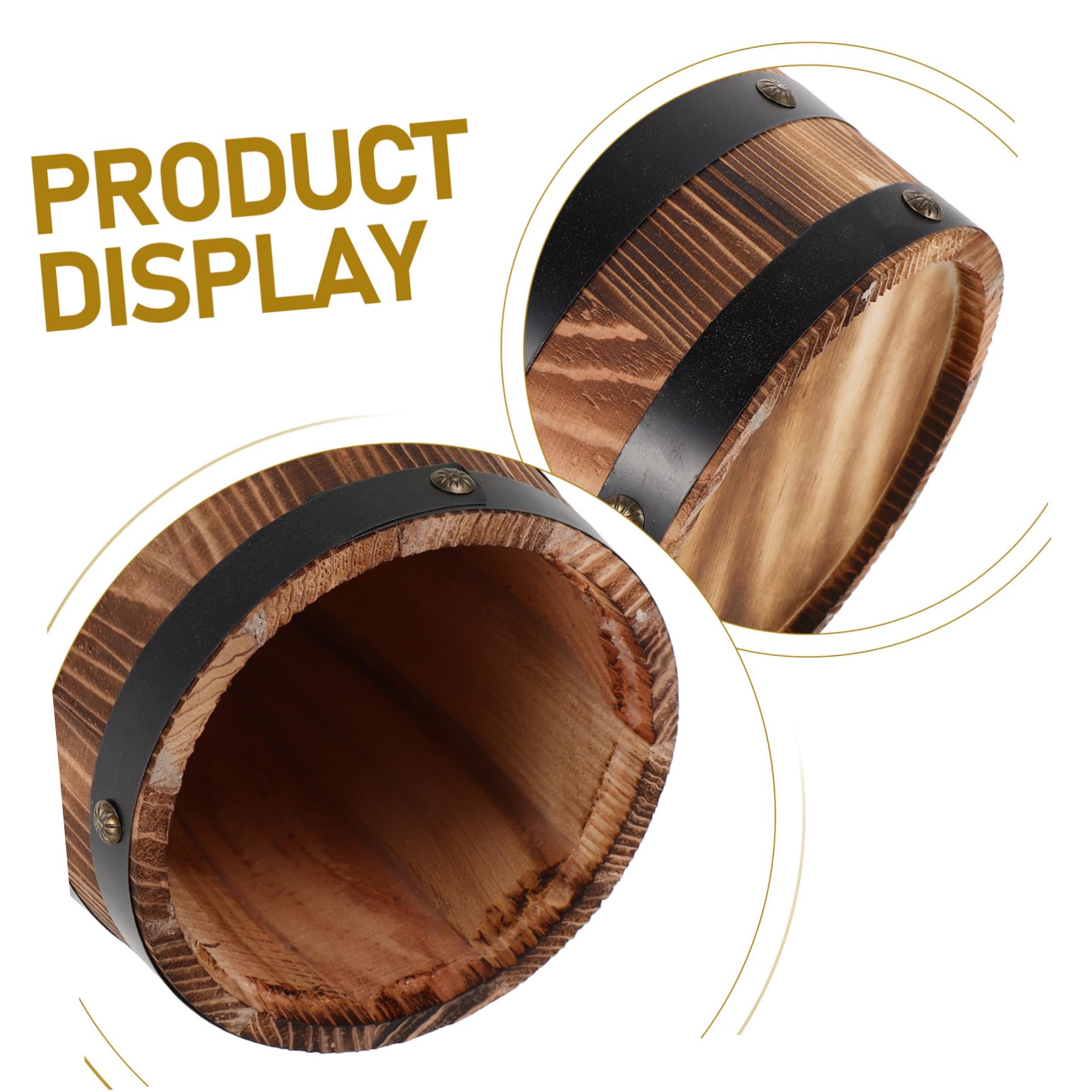 Soporte Rústico de Madera para Utensilios Barril Compacto para Cucharas Tenedores y Palillos Organizador de Cocina Funcional y Duradero