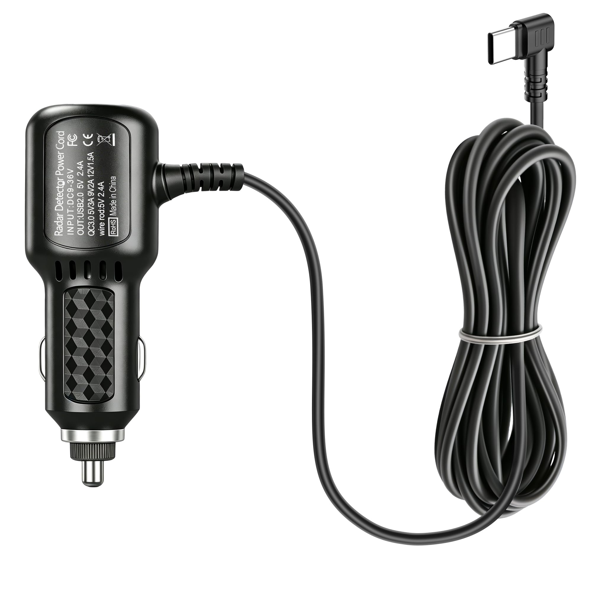 USB-C Car Charger for Dash Cam,Type C USB Power Cord for Car Dashcam Camera Charger Power Cord Compatible for REDTIGER F7N /F7NP,WOLFBOXG840S G850 Dash Cam with DC9-36V 5V/3.5A-image-13