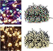 Daniel James 50 LED Christmas Tree Fairy Lights – 50 Warm White String Lights with 8 Light Modes & Auto Timer - IP44 Mains Powered Waterproof Rope Lights for Indoor & Outdoor - Warm White, 4.45m