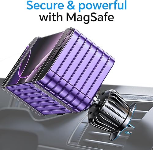 Miniatura 11 de Kaistyle Soporte de coche Magsafe 20 imanes fuertes soporte magnético para teléfono para ventilación de automóvil, soporte de teléfono montado en