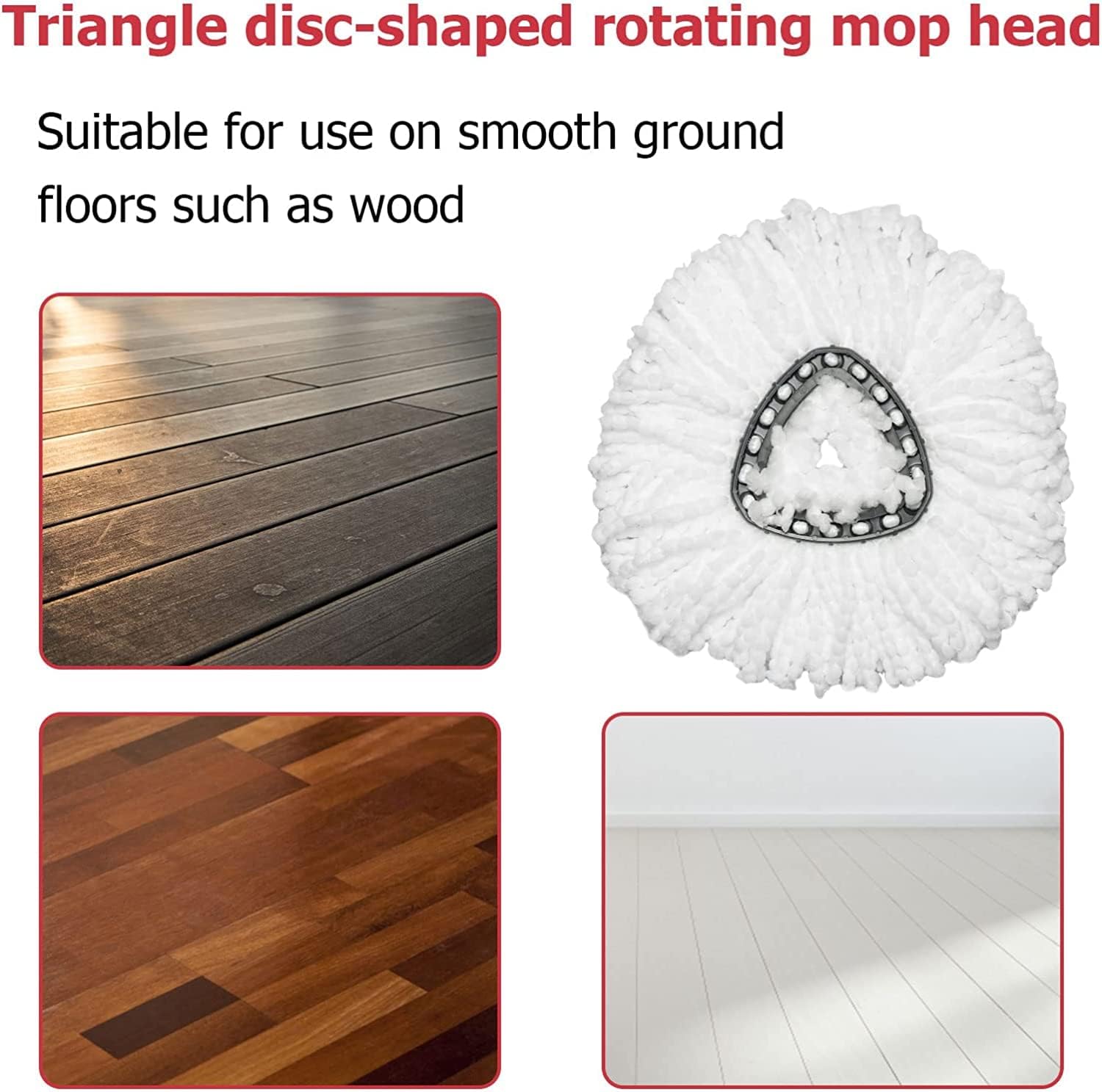 O-Cedar Spin Mop Replacement Head Set with Base and 30" to 58" Handle, Combo Set Includes 4 Pack Mop Refills