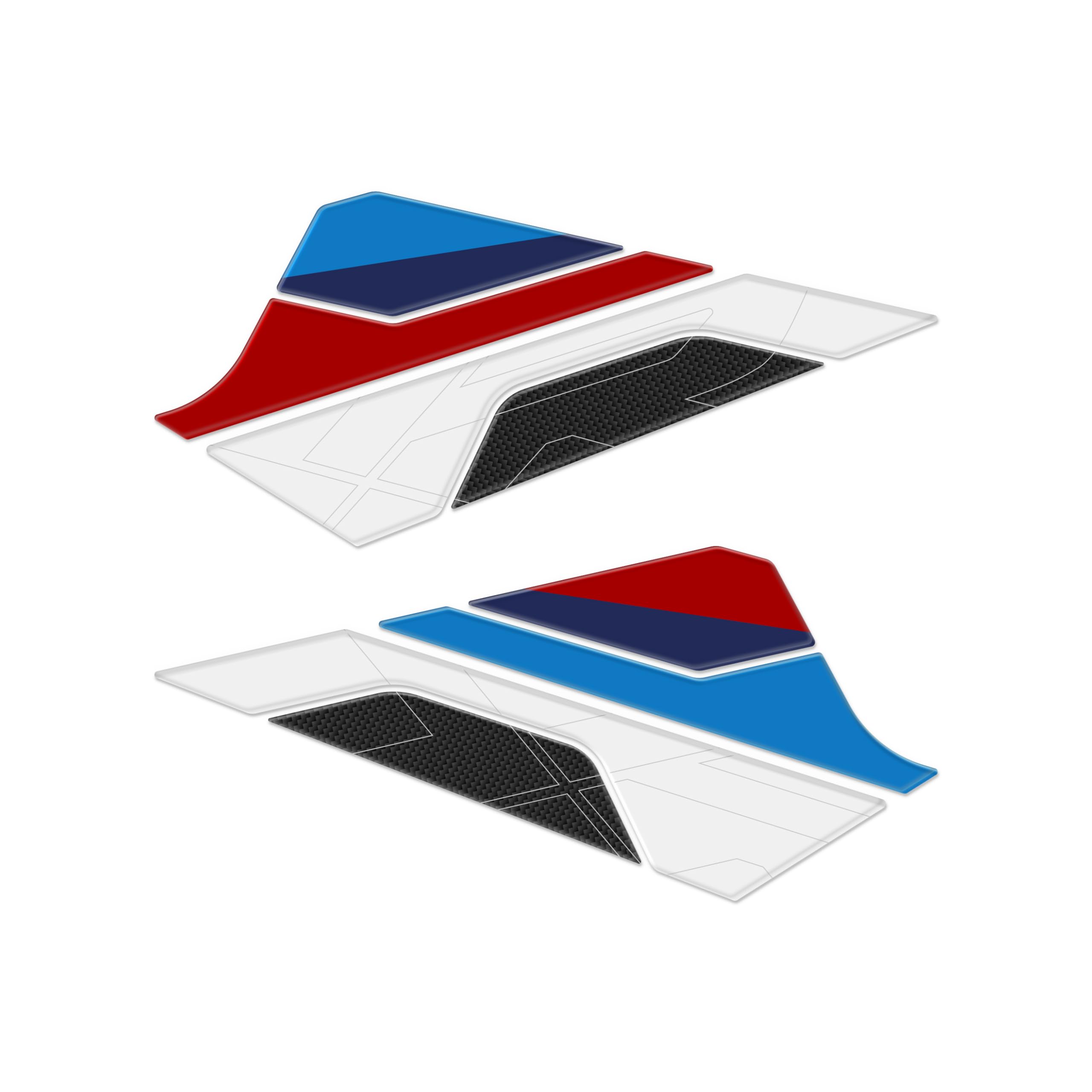 Az Graphishop 3D-Harz-Seitenaufkleber kompatibel mit BMW S 1000 XR 2025-2026 Schutz vor Stößen und Kratzern, Made in Italy L-S1000XR-25 (Motorsport)