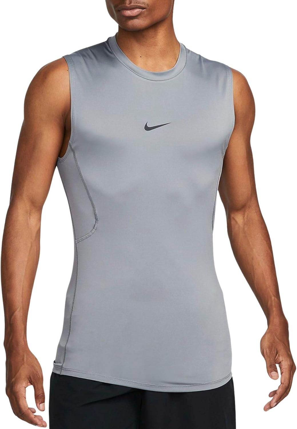 Nike Pro Men's Dri-FIT Tight Sleeveless Fitness Top (Smoke Grey/Black, FB7914-084) Size Large