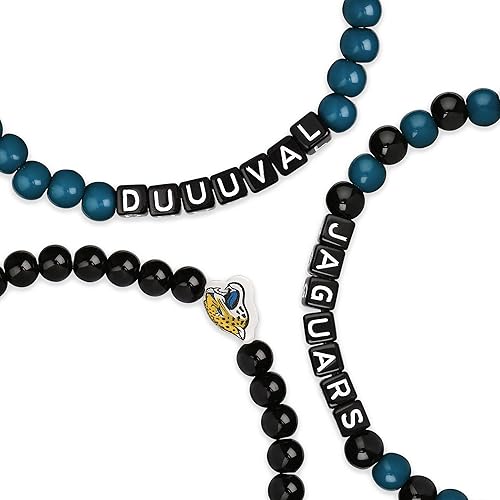 Vista 74 de FOCO NFL unisex-adult NFL Team Logo Officially Licensed 3-Pack Beaded Friendship Bracelets