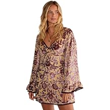 Nasty Gal Womens Vintage Floral Devore Lace Trim Ruffle Sleeve Mini Dress