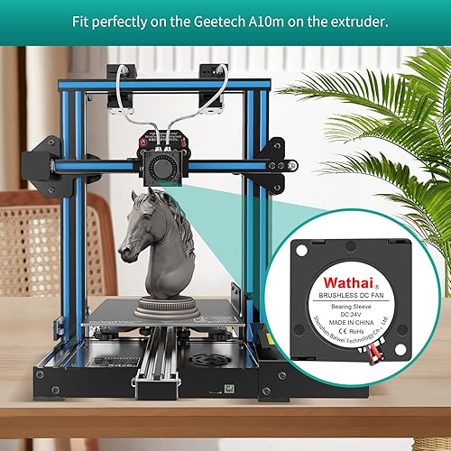 Miniatura 3 de 2 paquetes Wathai de 1.181x1.181x0.394 in sin escobillas Turbo Soplador Ventilador de Enfriamiento 1.181 in 12V