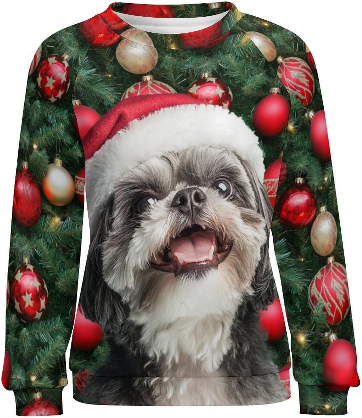 MARSVOVO Ugly Christmas Sweatshirt Women Funny 3D Cat Dog Animal Graphic Merry Christmas Cute Pullover Tops For Women - Image 4