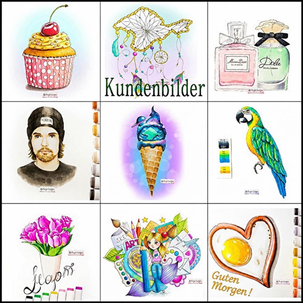 Filzstifte Dicke und Dünne 132 Farben, Dual Brush Pen Set mit Fineliner, Pinselstifte für Erwachsene im Etui, für Handlettering, Kalligraphie & Manga