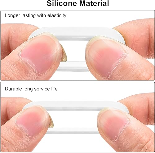 Miniatura 4 de PATIKIL Bandas de goma de silicona, 200 piezas antideslizantes de 1 pulgada, color negro plano para envolver cables, envolturas de bolsas, arte