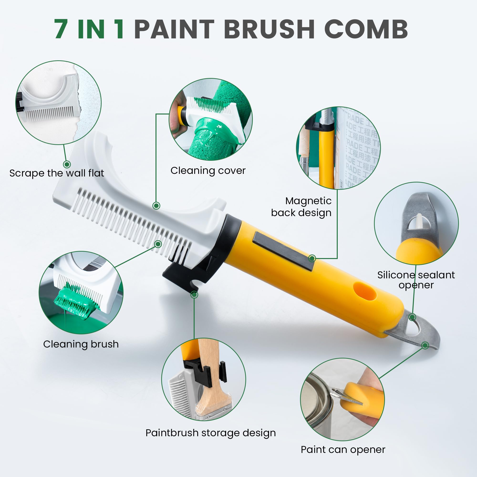 VOOMEY Kit rullo da pittura da 45,7 cm con asta di estensione da 9,7 m | Kit di pittura grande da 23 pezzi con rullo in microfibra, secchio e fodere per una copertura rapida su pareti e soffitti