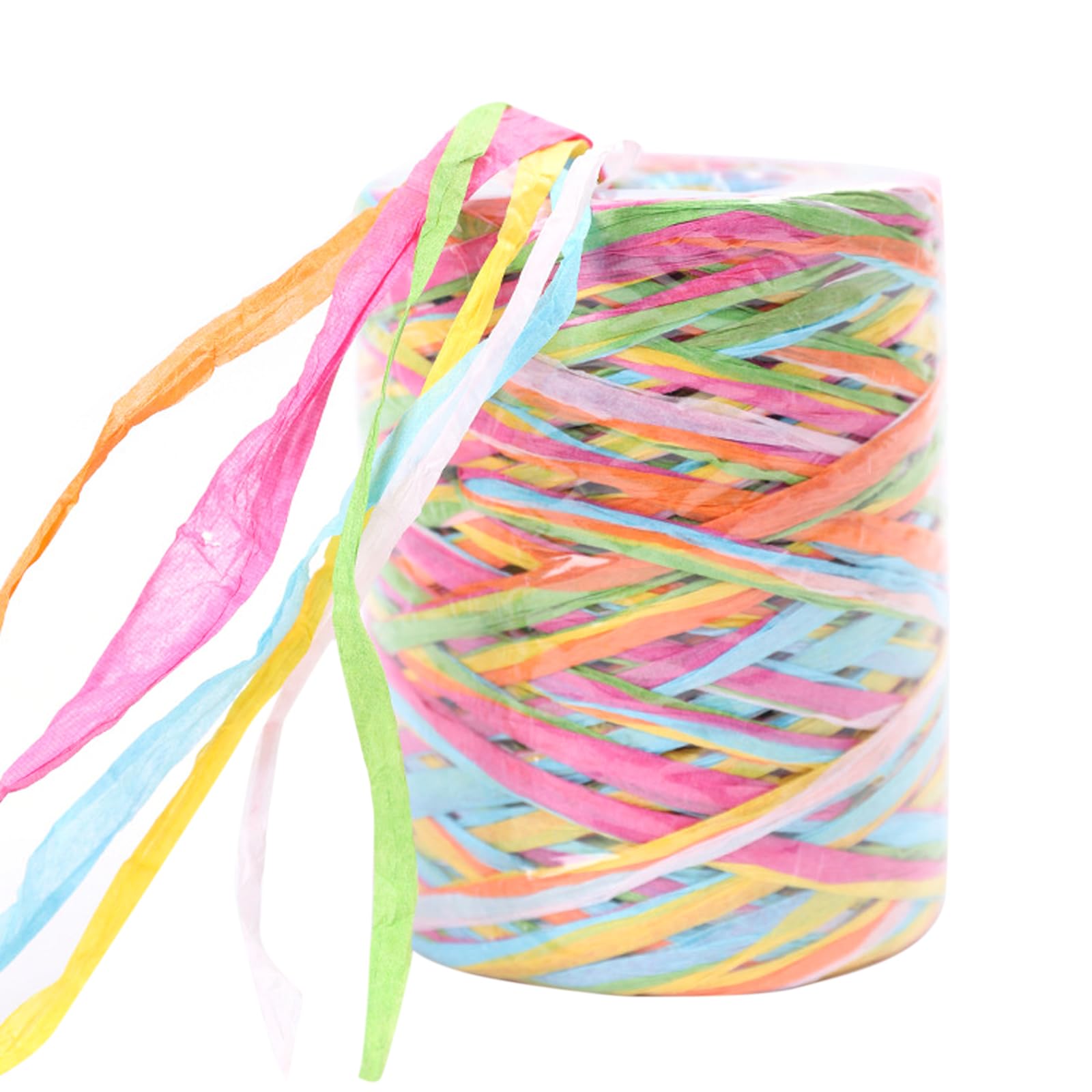 DEARMAMY Corda Di Carta Rafia Colorata 80m – Spago Naturale Resistente E Riutilizzabile Per Decorazioni, Confezioni Regalo, Fai-da-te E Artigianato